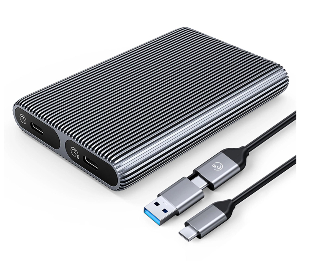 Orico obudowa na dwa dyski M.2 SATA+NVME USB-C 3.2 6Gb/s / 10Gb/s ORICO-AM2C3-2SN-GY-BP-HU - 1343403 - zdjęcie 2